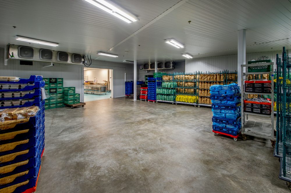 Commercial walk-in cooler storage room on Long Island